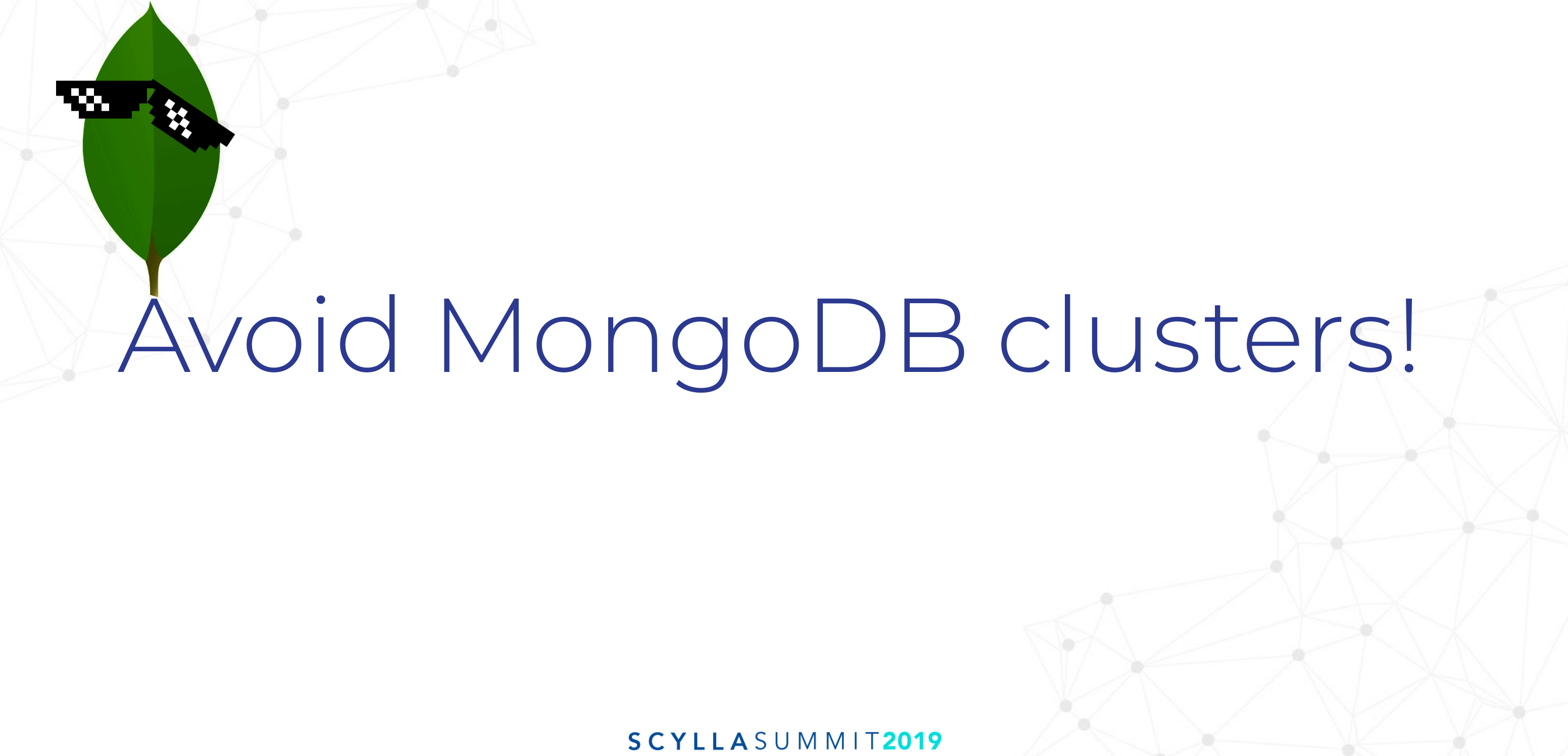 avoid mongodb clusters